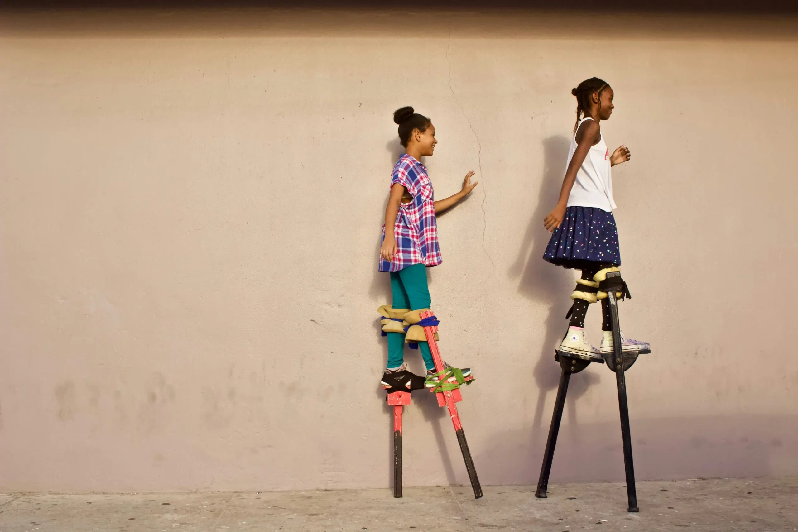 stilt walkers